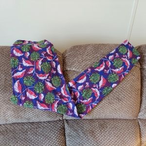 Nwot's Lularoe Floral & Leaf Print TC Leggings